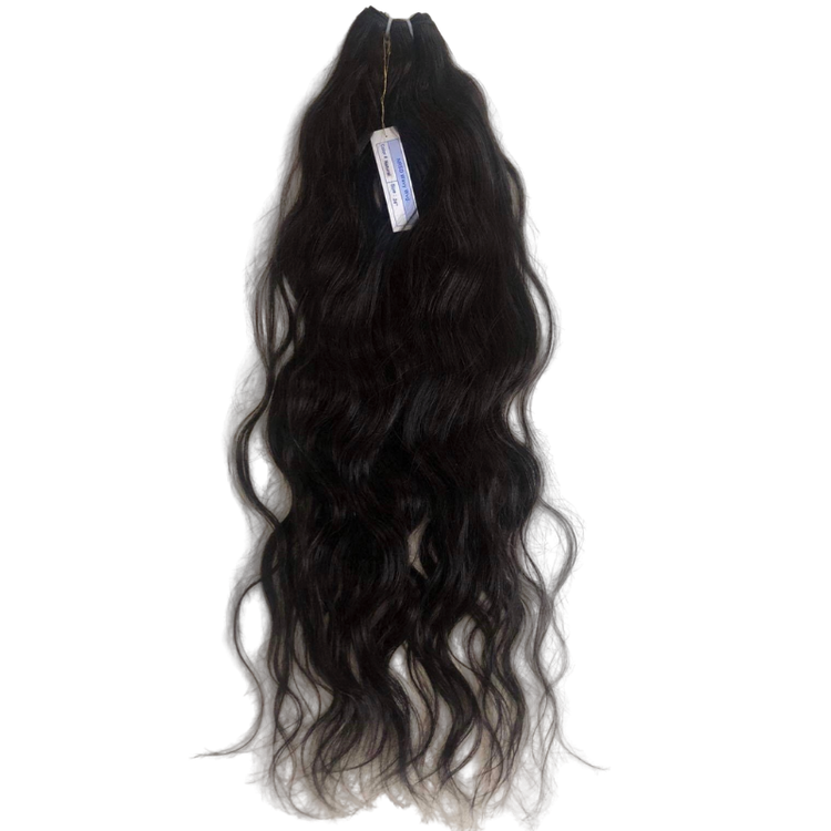 100% äkta löshår Virgin   #Natural Svart     18-24 Inches