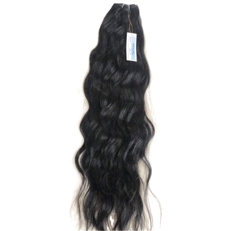 100% äkta löshår Virgin   #Natural Svart     18-24 Inches