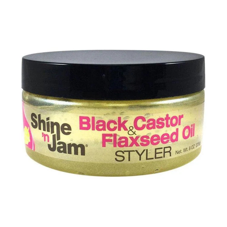 Shine-n-Jam Black Castor & Flaxseed Oil Gel 226ml