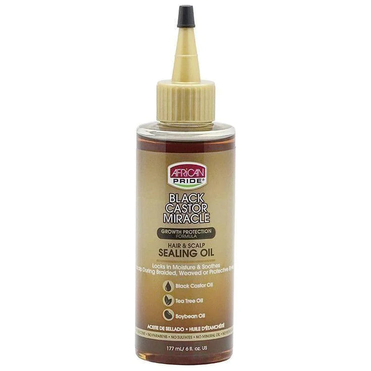 African Pride Black Castor Miracle Hair & Scalp Sealing Oil 177ml