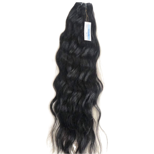 100% äkta löshår Virgin   #Natural Svart   24 Inches