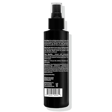 Sunny Isle Jamaican Black Castor Oil Heat Protectant Thermal Spray 177ML